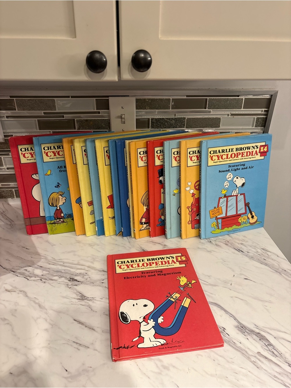SOLD FBMP Vintage Charlie Browns Cyclopedia hard cover book set complete 1-15